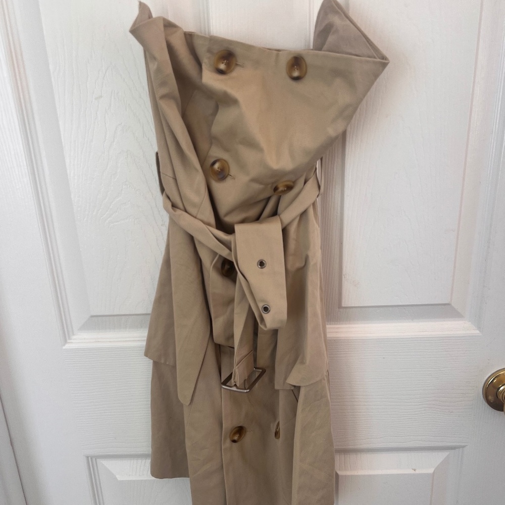 Strapless khaki mini dress - Picture 4 of 4